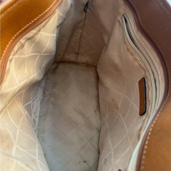 Michael Kors Chocolate Brown Leather Tote with MK Charm - Picture 7 of 14